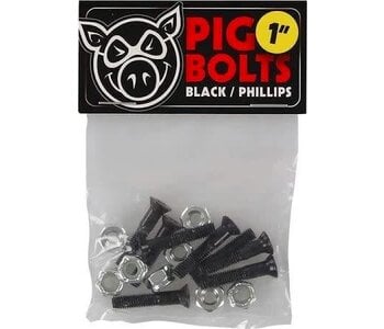 Vis pig black hardware 1'' philips