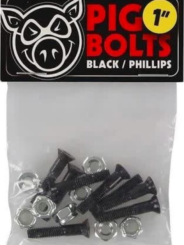 Vis pig black hardware 1'' philips