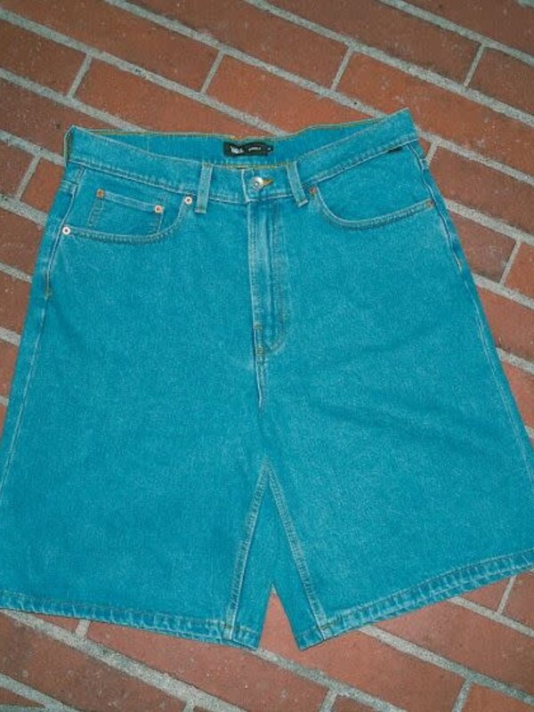 vans Short homme check-5 baggy denim stonewash/blue