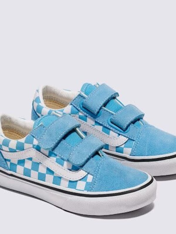 vans Soulier junior  old skool V color theory checkerboard heritage blue/white