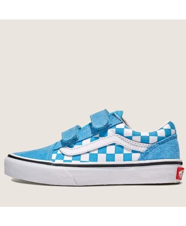 Soulier junior  old skool V color theory checkerboard heritage blue/white