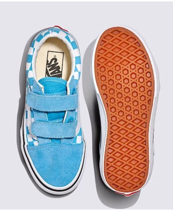 Soulier junior  old skool V color theory checkerboard heritage blue/white