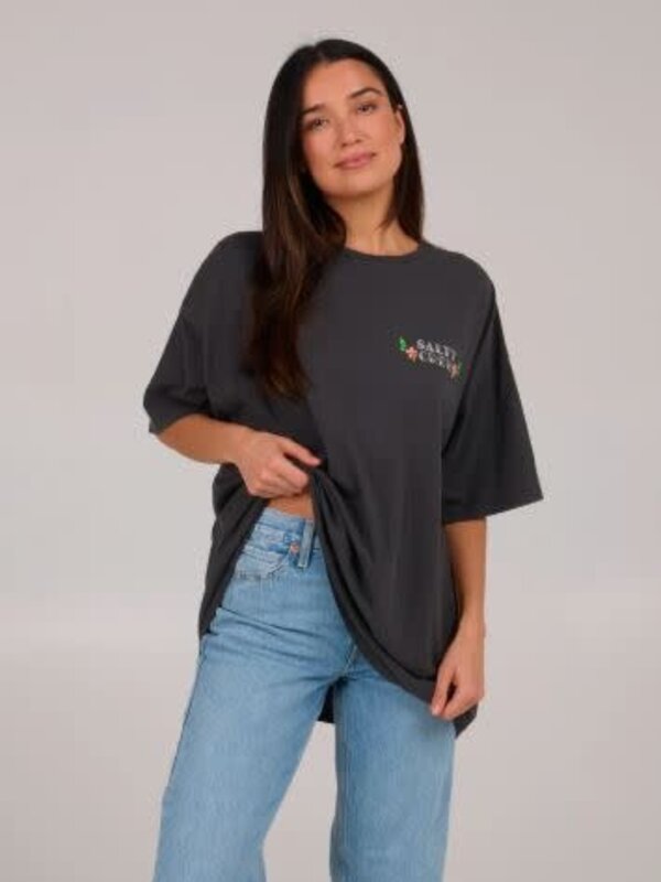 salty crew T-shirt femme hopper cover up charcoal