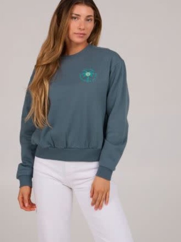 salty crew Ouaté femme queen palm  crew fin blue