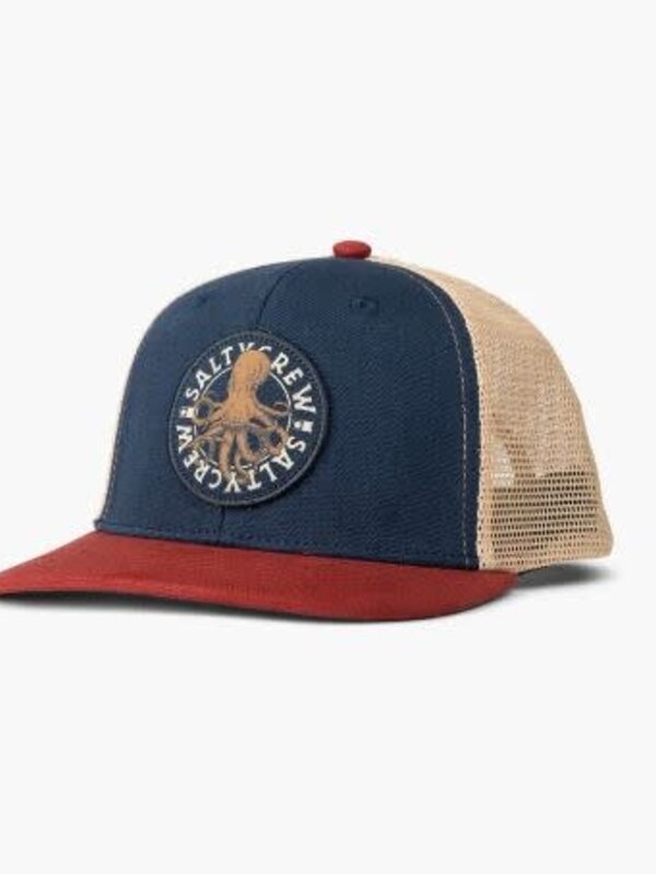 salty crew Casquette junior tentacles retro trucker navy/burgundy