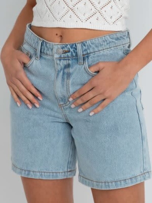 rhythm Short femme tour denim bermuda light blue