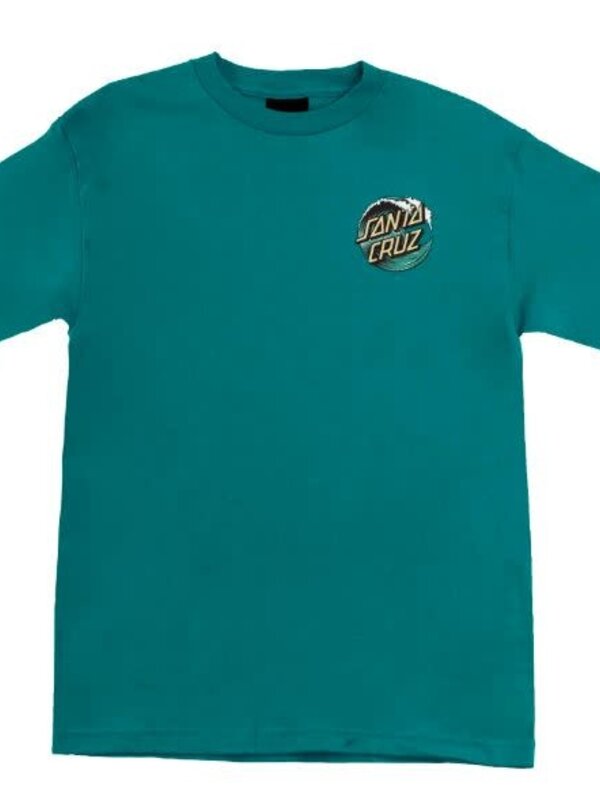 Santa Cruz T-shirt homme santa cruz  wave dot teal/yellow