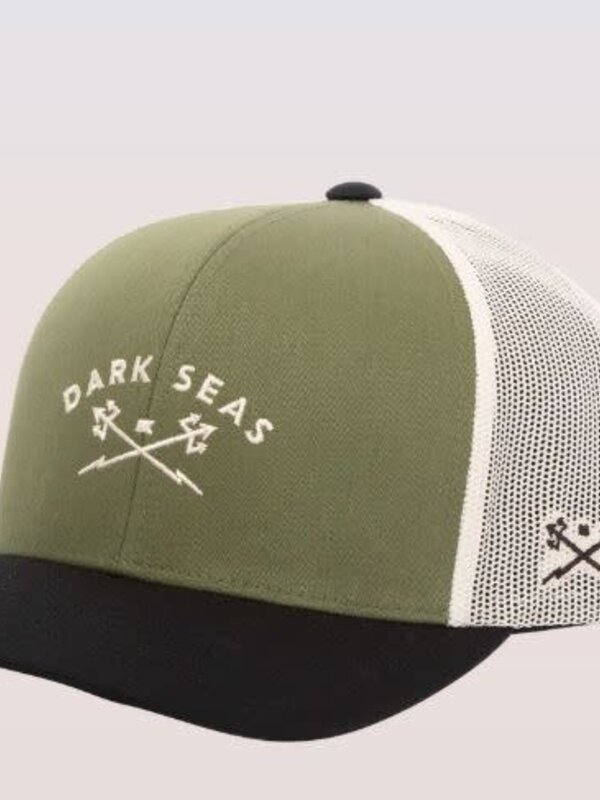 Dark seas Casquette homme murre trucker olive/black