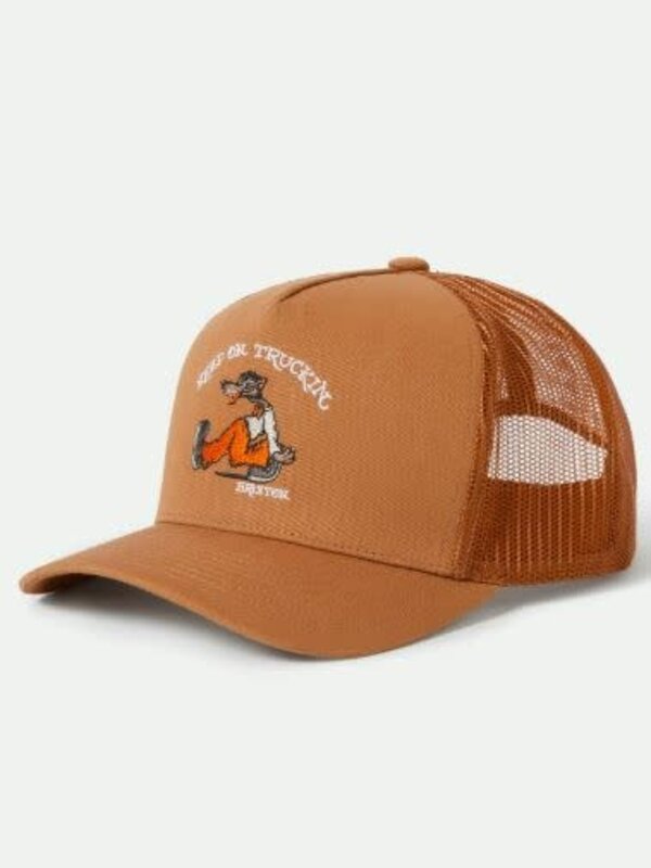 Brixton casquette homme stride crest netplus mp trucker washed copper/washed copper