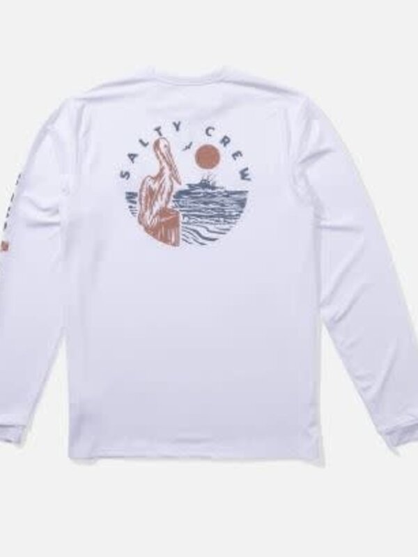 salty crew Chandail long homme stake out sunshirt white