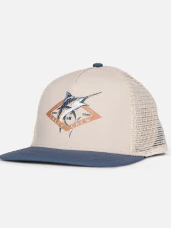 salty crew Casquette homme diamond marlin trucker oyster/slate