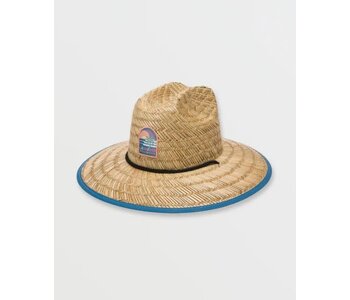 Chapeau tides patch straw charcoal navy