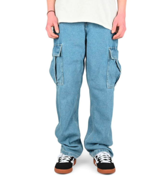 vans Jeans junior service cargo denim stonewash/blue