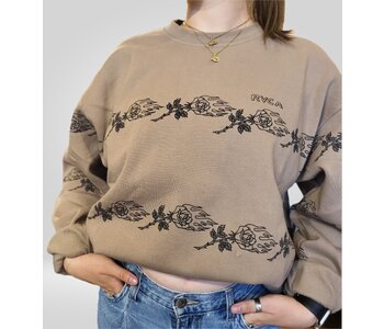 Ouaté femme anp spanky boyfriend crew desert taupe