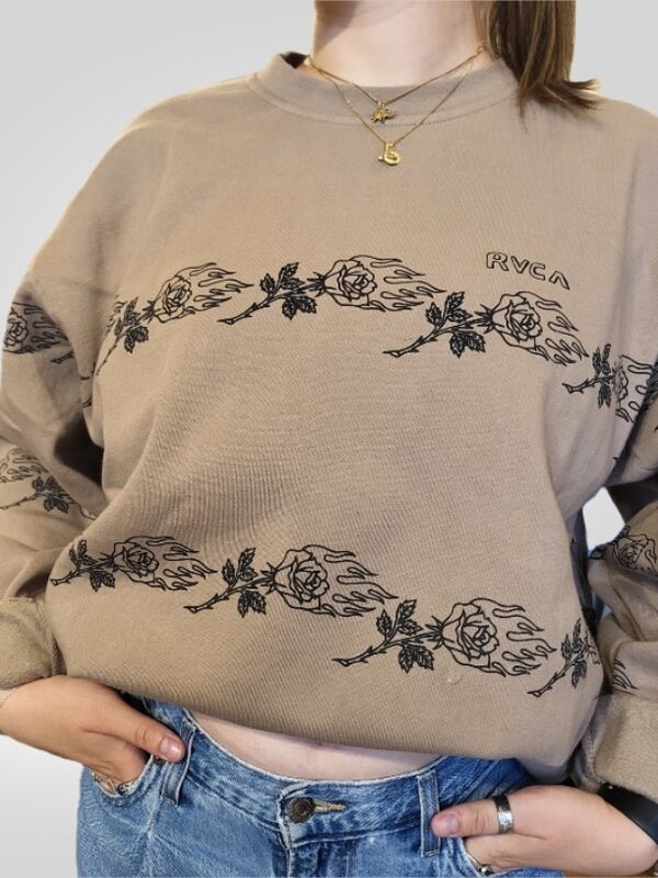 rvca Ouaté femme anp spanky boyfriend crew desert taupe