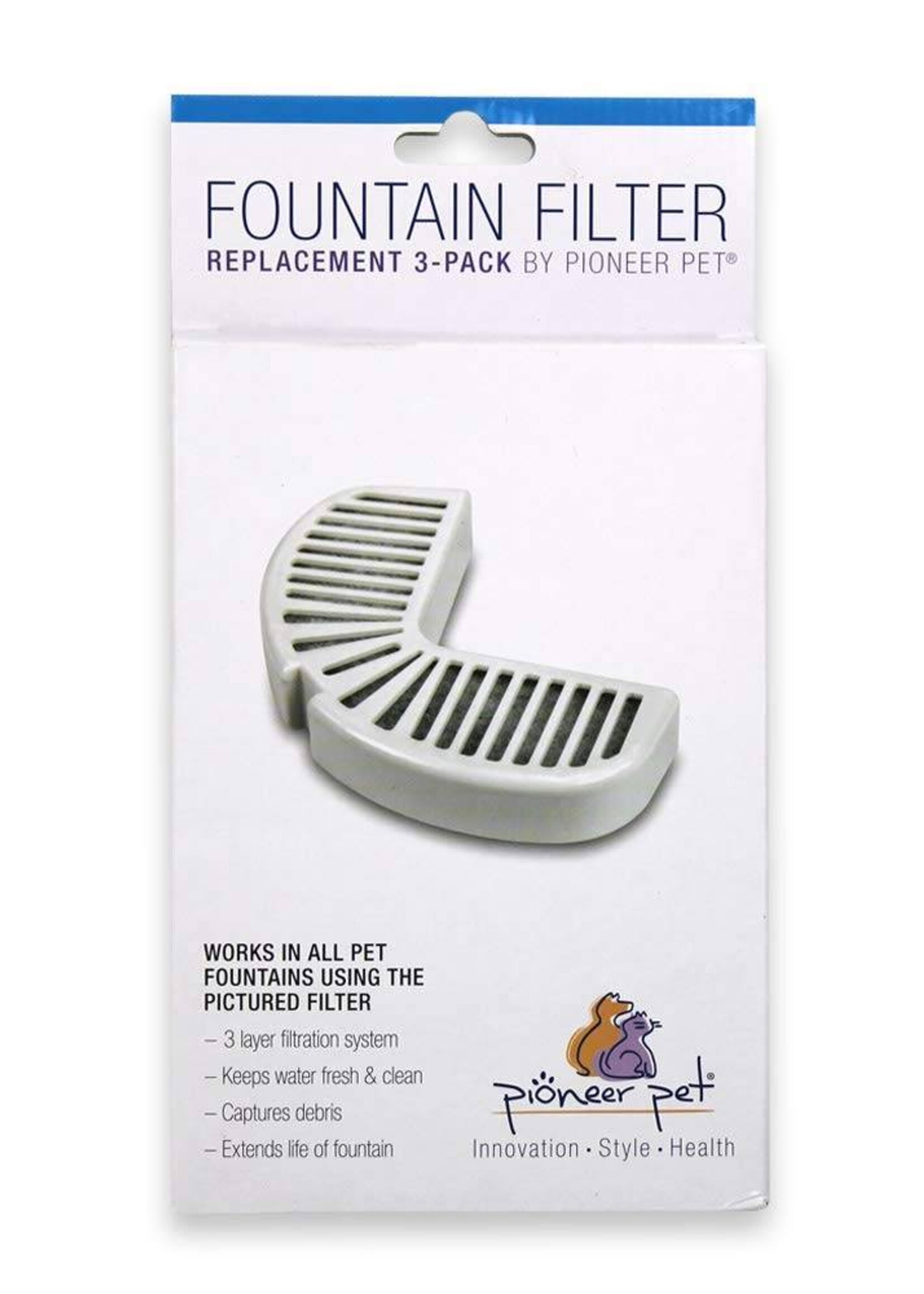 Pioneer Pioneer Pet Fountain Filter - Replacement 3-Pack
