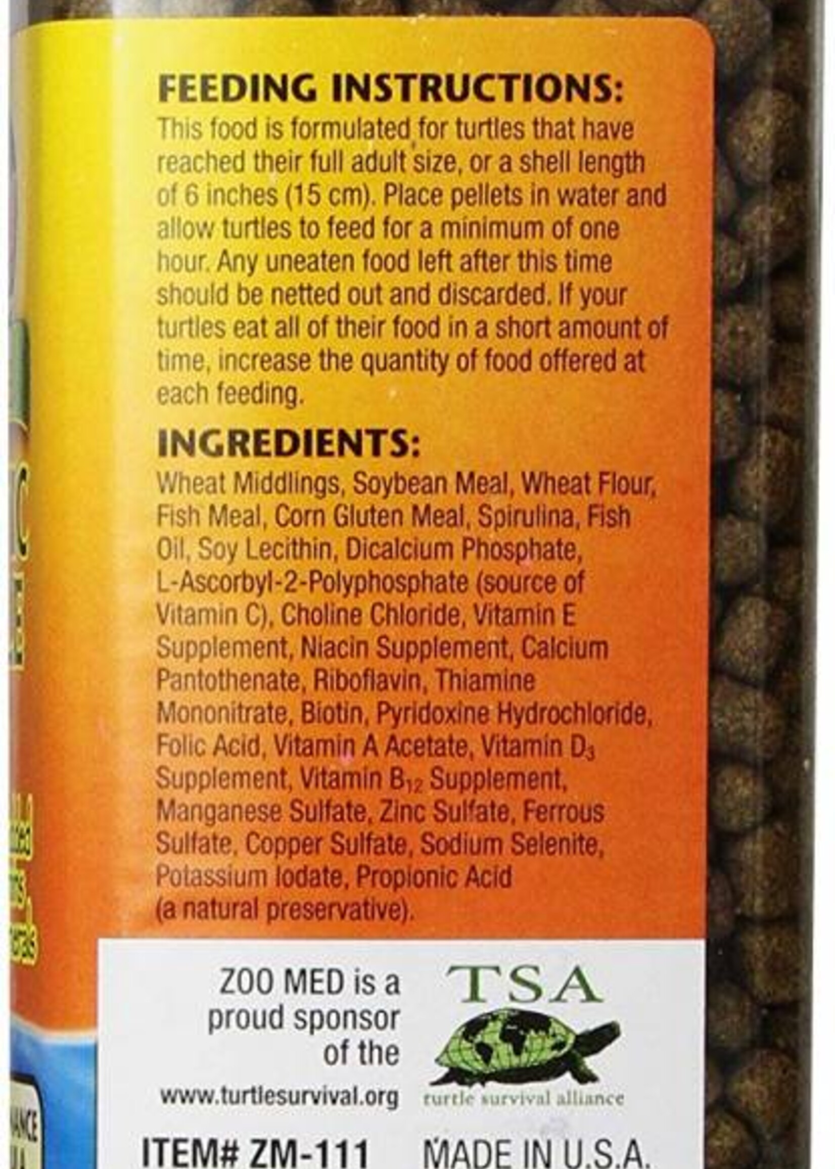 Zoo Med Zoo Med Natural Aquatic Turtle Food Maintenance Formula 12 oz