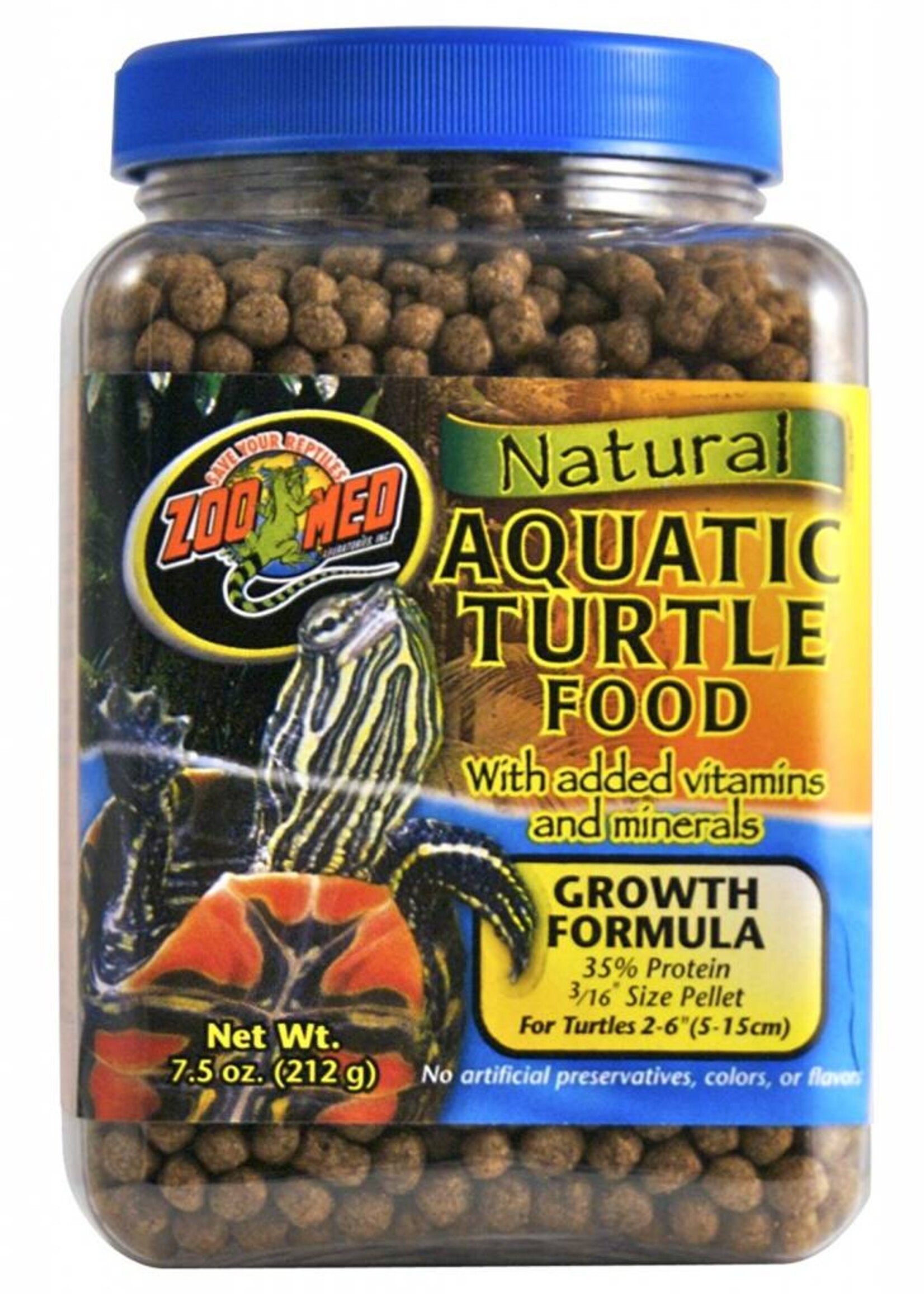 Zoo Med Zoo Med Natural Aquatic Turtle Food Growth Formula 7.5 oz