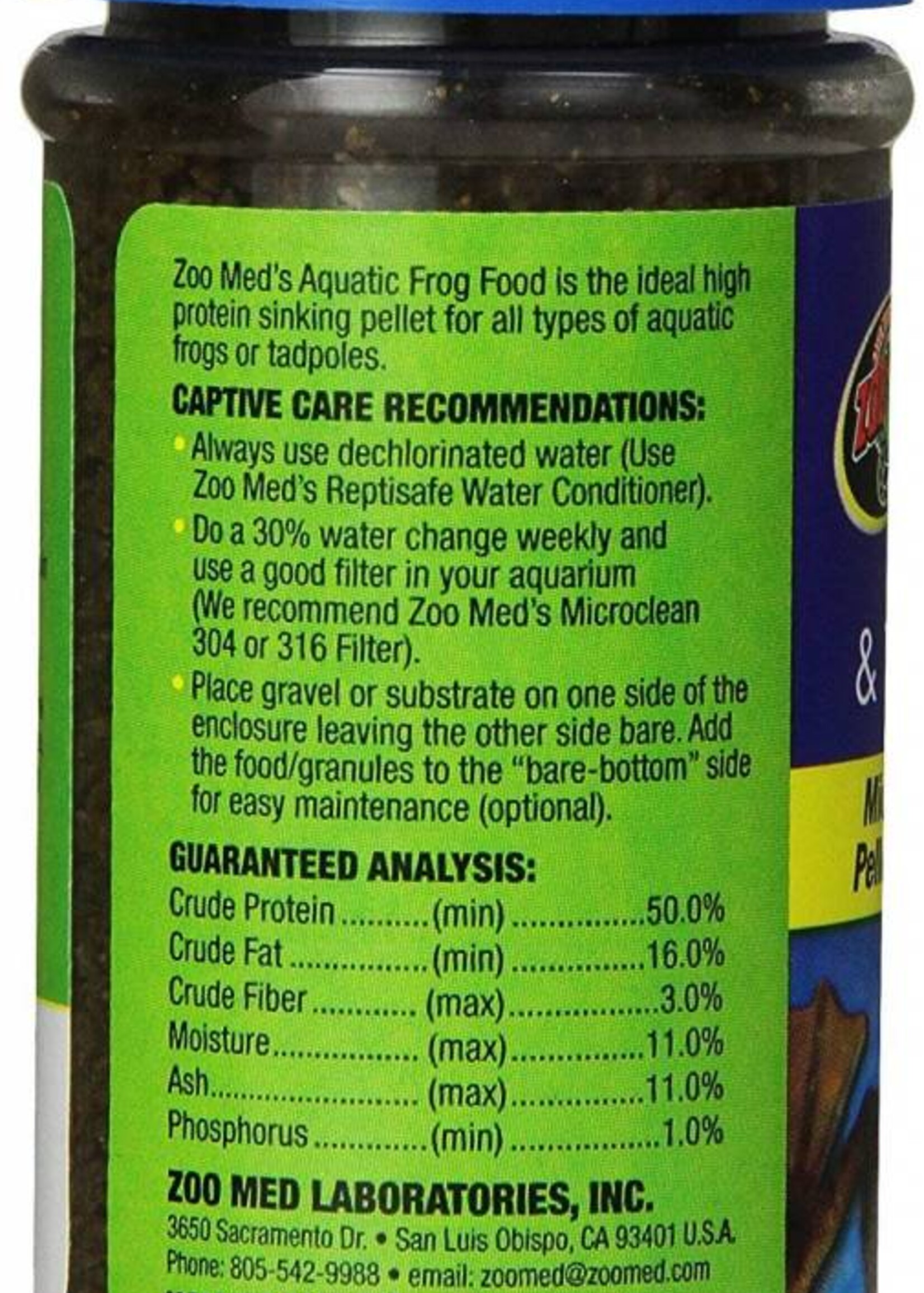 Zoo Med Zoo Med Aquatic Frog & Tadpole Food 2 oz