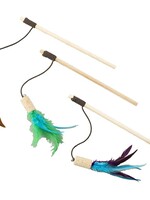 Spot Spot Cat-Bernet Cork with Feathers Teaser Wand - Assorted Colors