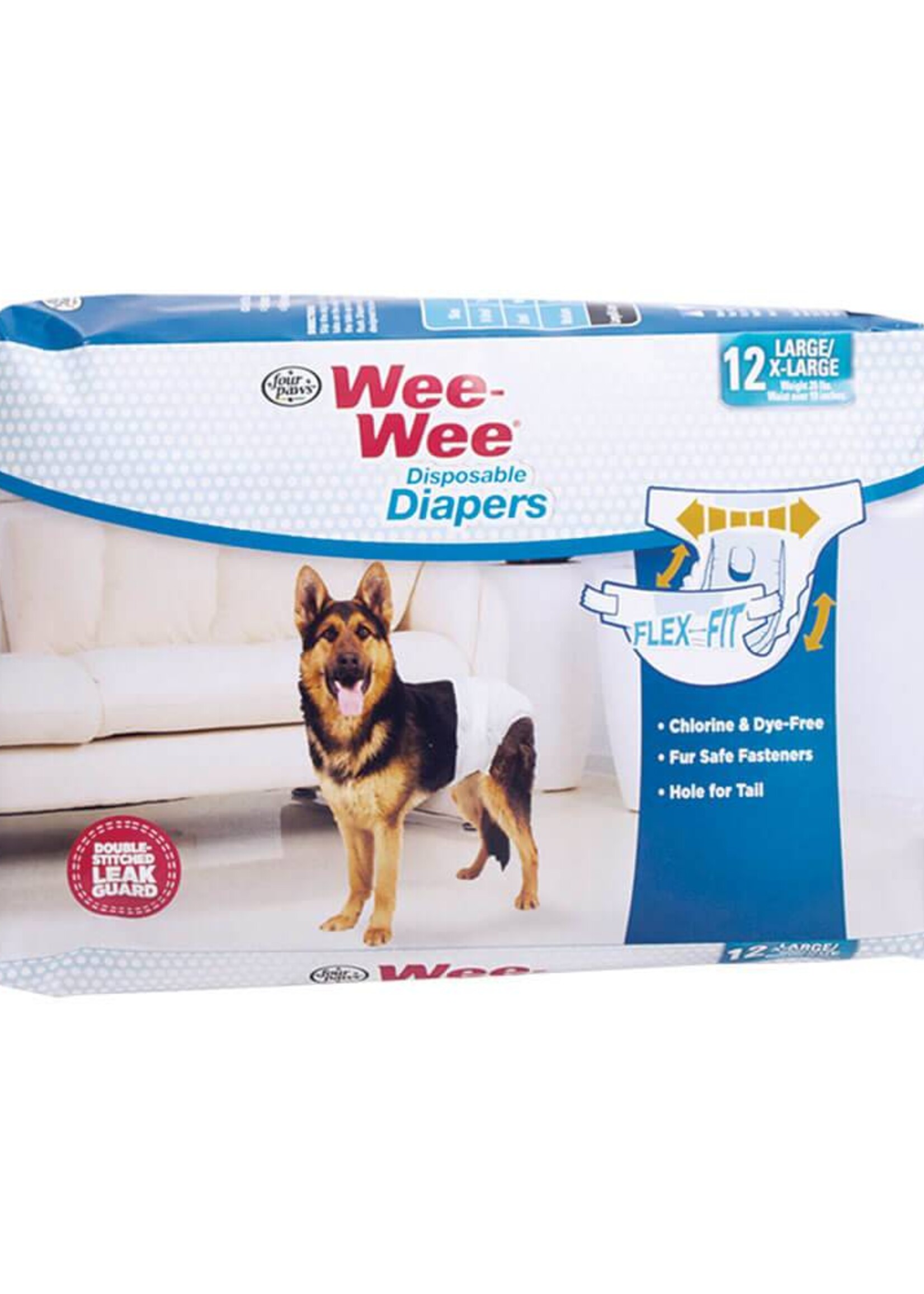 Four Paws Four Paws Wee-Wee Disposable Diapers 12pk
