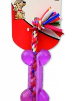 Mammoth Mammoth Flossy Chews  TPR Bone with Cloth rope (Assorted Colors)