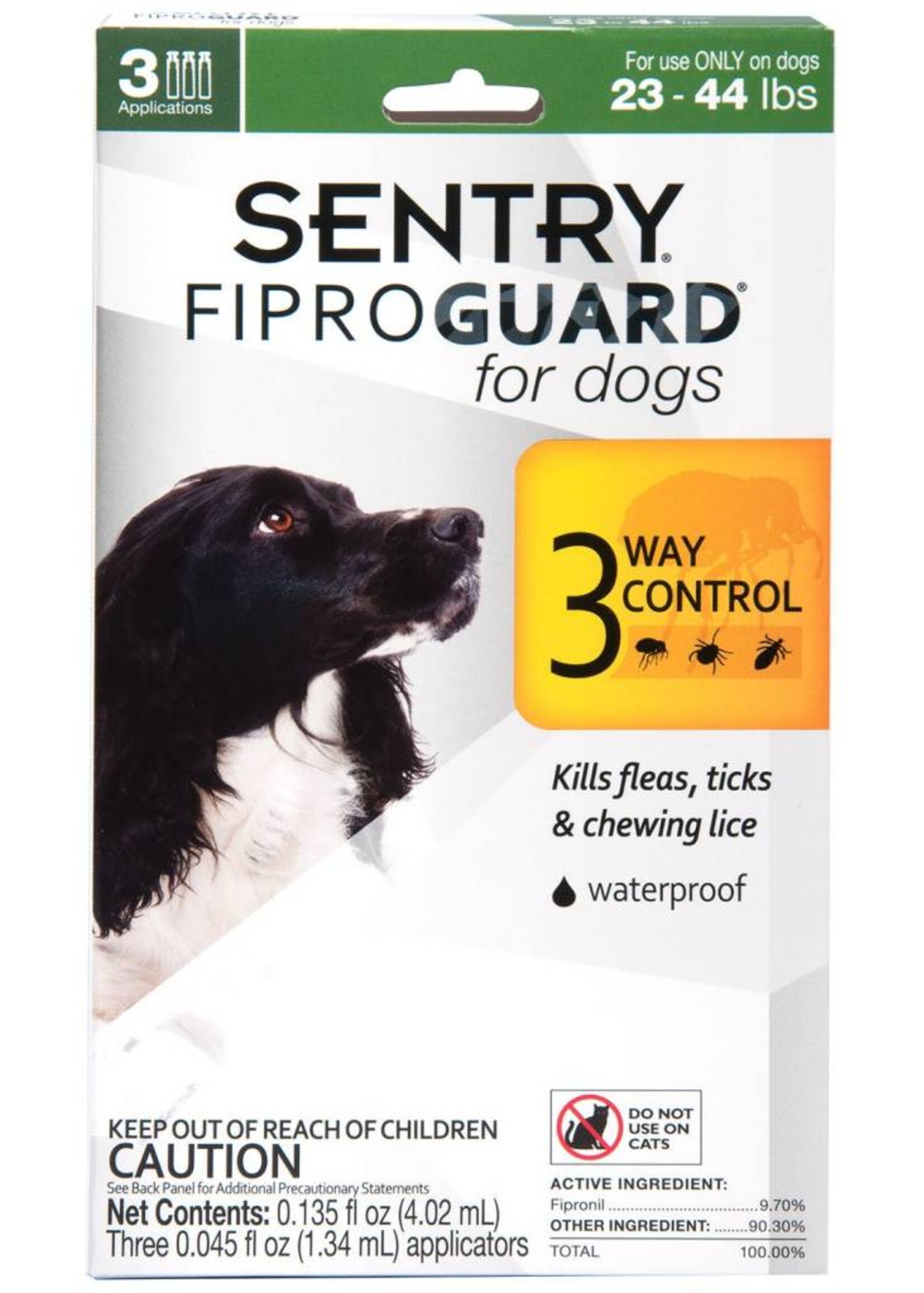 Sergeants Sergeant's Fiproguard Flea & Tick Squeeze-On for Dogs 23-44lbs