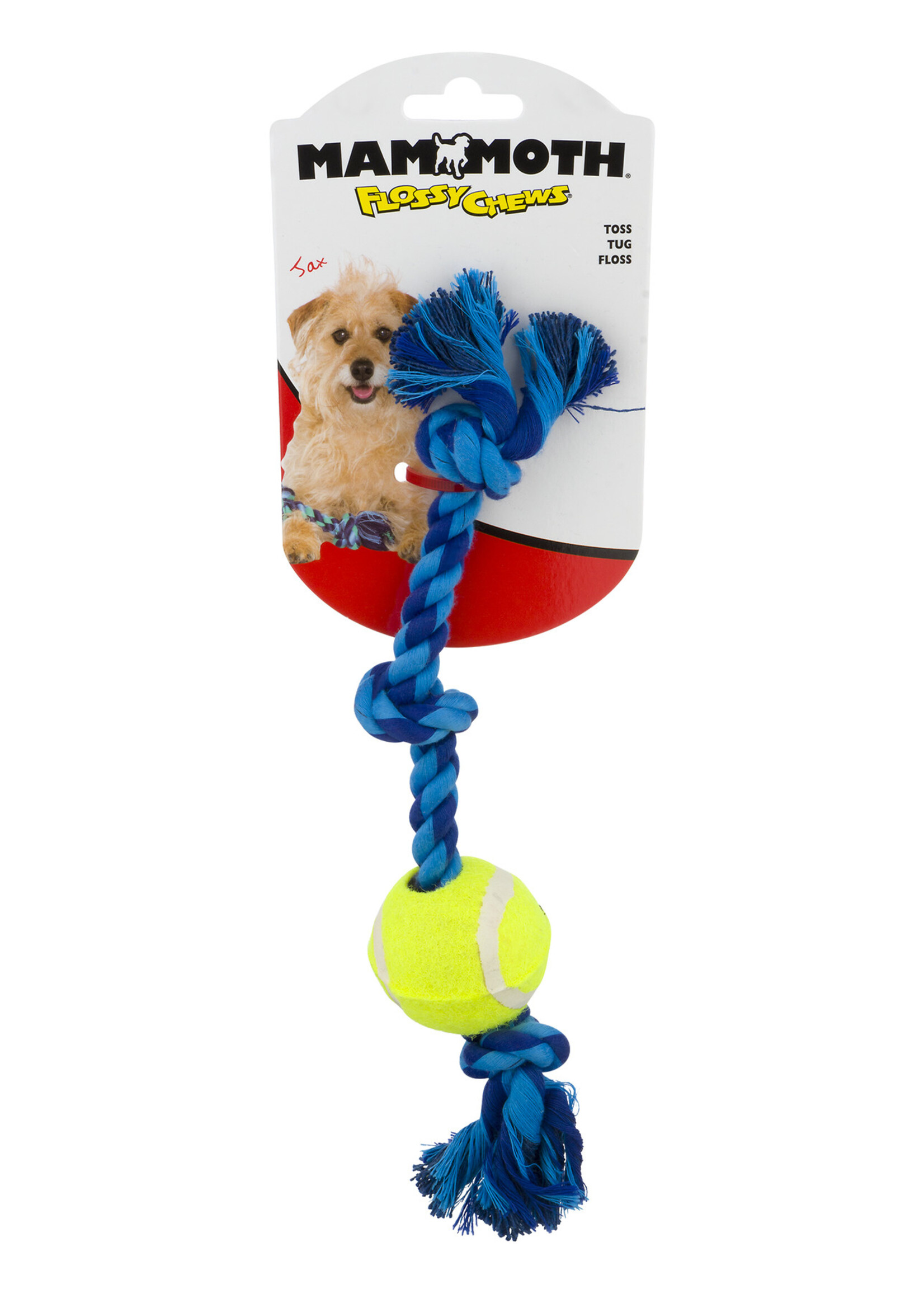 Mammoth Mammoth 3 Knot Color Tug With Tennis Ball