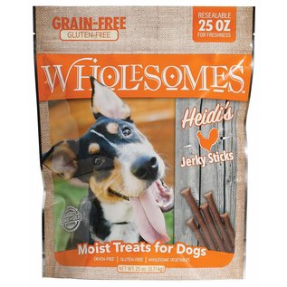 Midwestern Pet Food Wholesomes Grain Free Moist Jerky Sticks,  25 oz bag