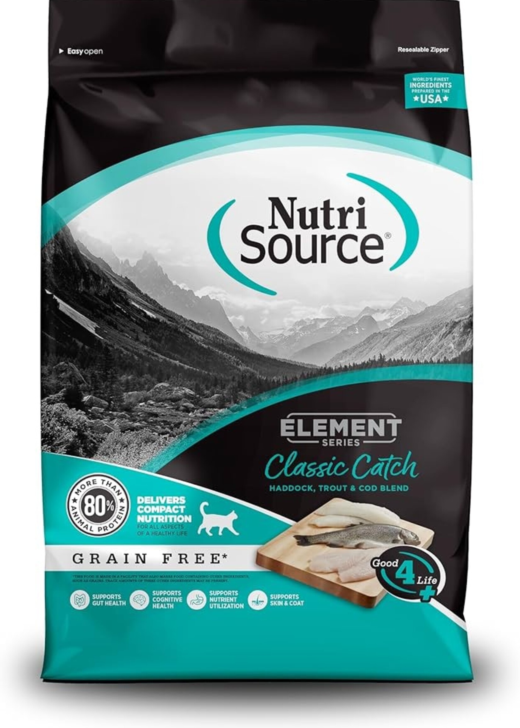 Tuffy's NUTRISOURCE CAT GRAIN FREE ELEMENT CLASSIC CATCH 4LB