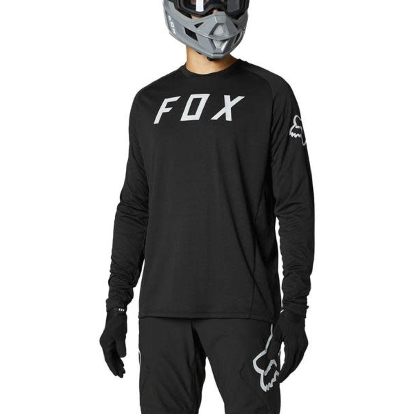 Fox Racing DEFEND LS JERSEY [BLK] MEDIUM