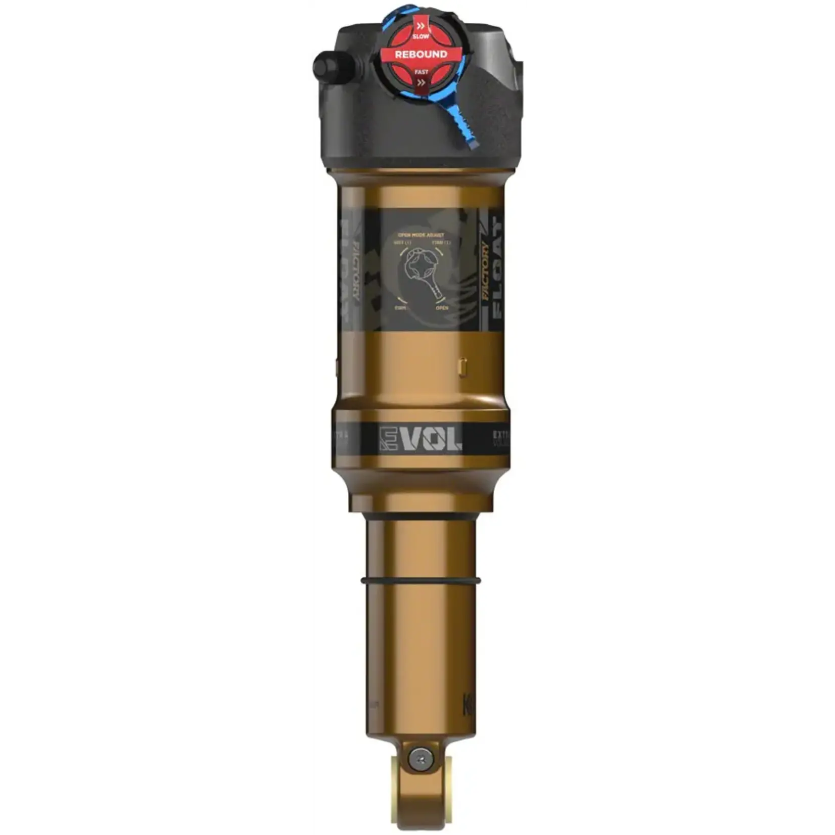 FOX FLOAT Factory Rear Shock - Trunnion Metric, 185 x 50 mm, 0.4 Spacer, 2-Position Lever, EVOL LV, Kashima Coat