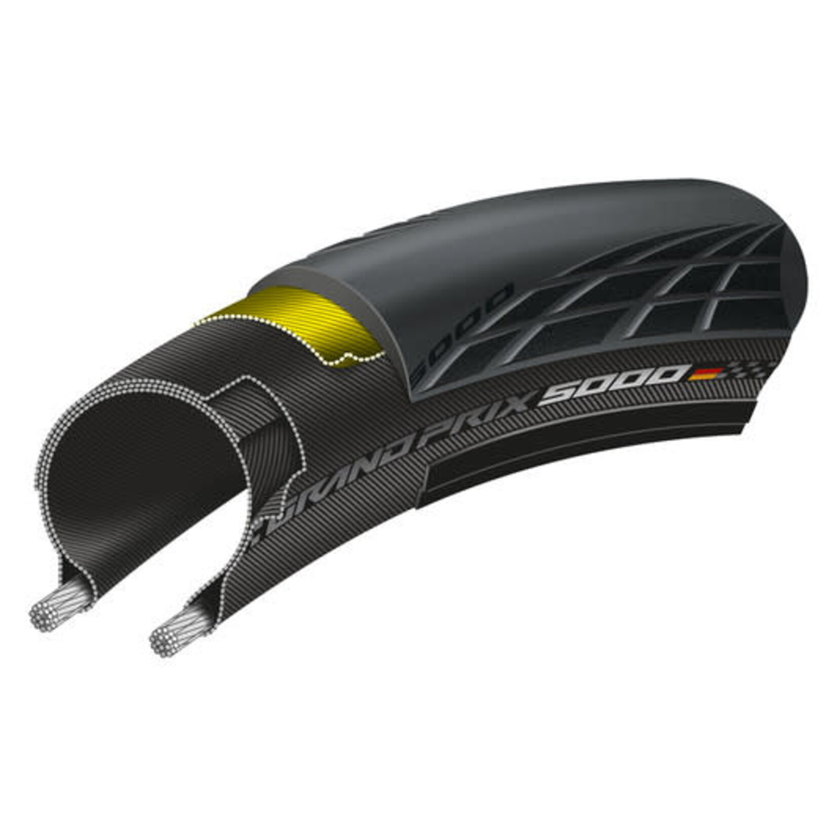 CONTINENTAL Grand Prix 5000 Tyre - Clincher, Folding