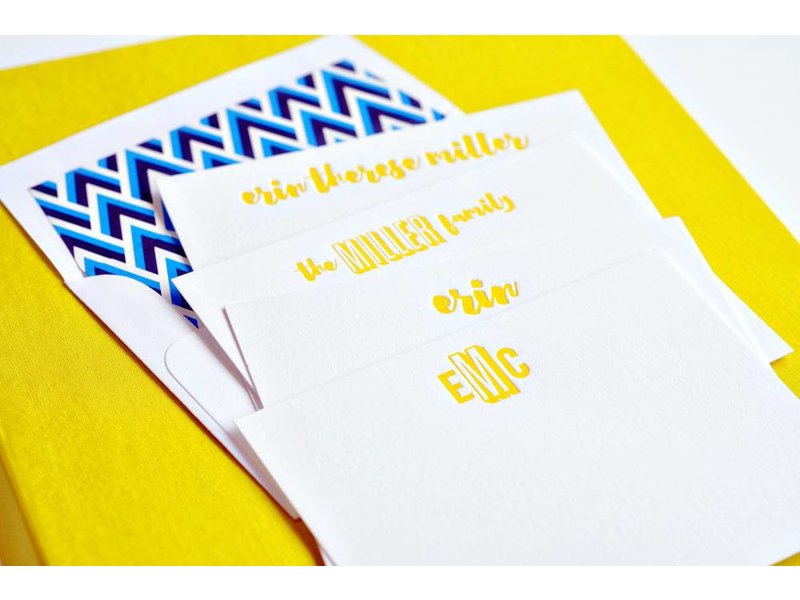 Haute Papier Grand Yellow Stationery Box