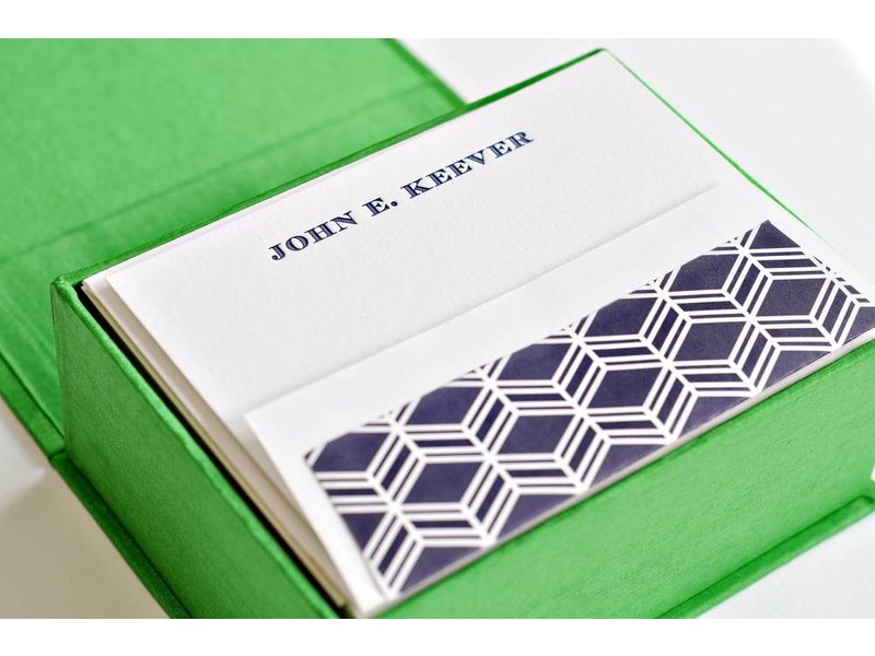 Haute Papier Petite Green Stationery Box