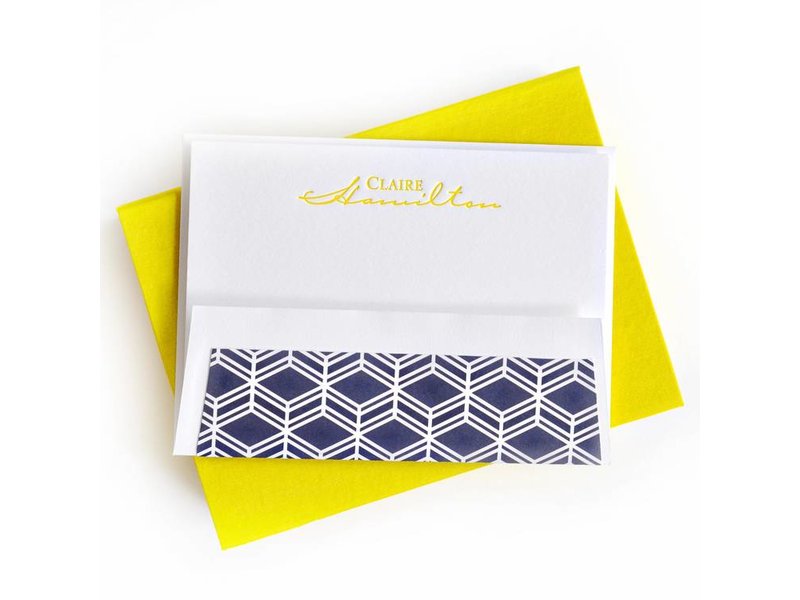 Haute Papier Petite Yellow Stationery Box