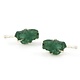 Emerald Raw Stone Earrings