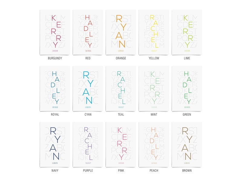 Alexander & Co. Alphabet Thin Custom Poster