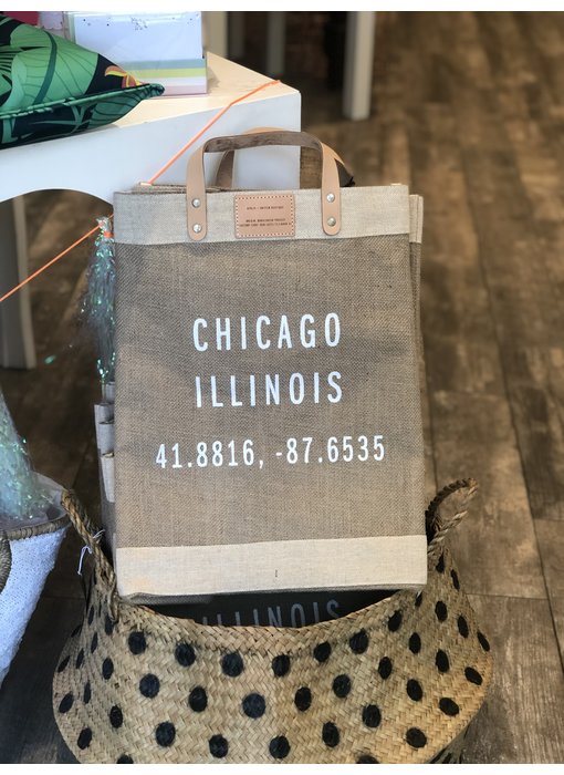 Chicago Coordinates Natural Market Bag
