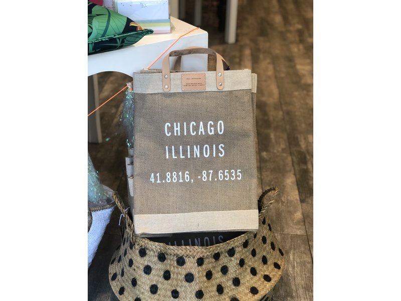 Apolis Global Citizen Chicago Coordinates Natural Market Bag