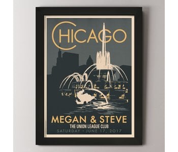 Chicago Buckingham Fountain Custom Poster