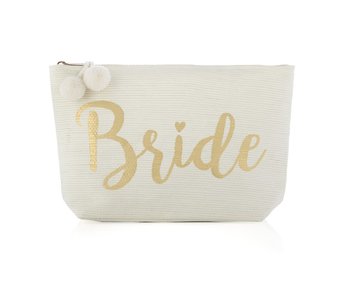 Mia Bride Ivory Zip Pouch