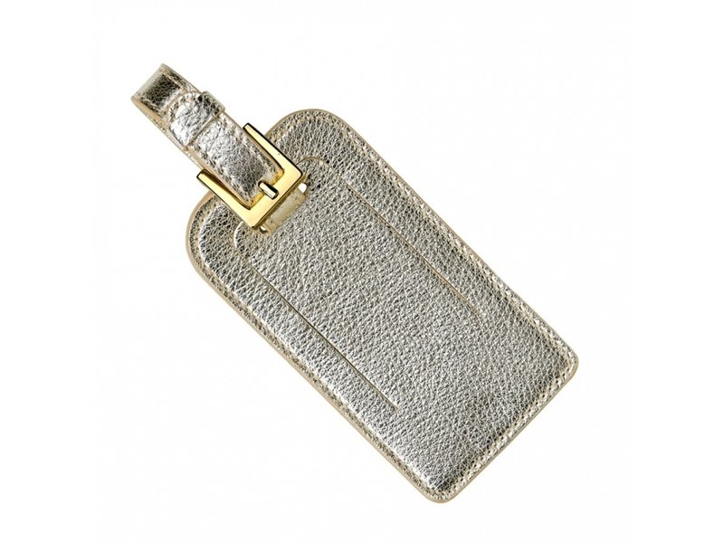 white leather luggage tags