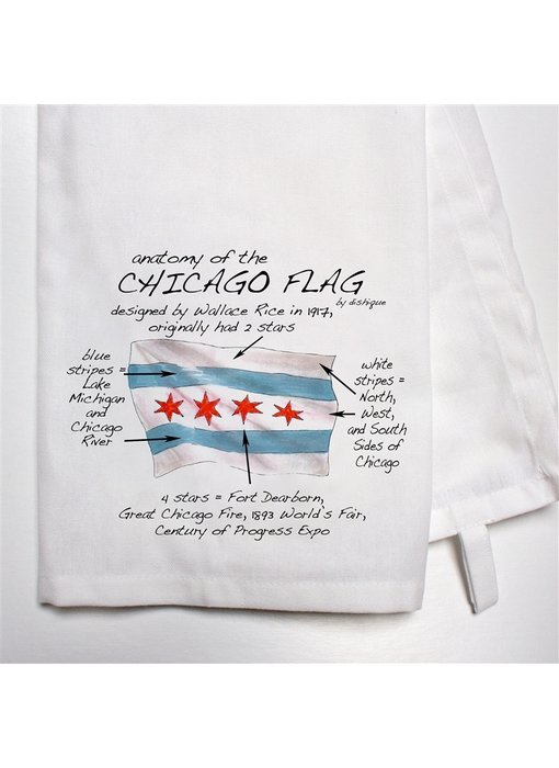 Chicago Flag Dish Towel