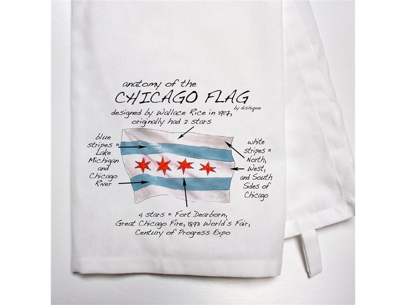 Dishique Chicago Flag Dish Towel