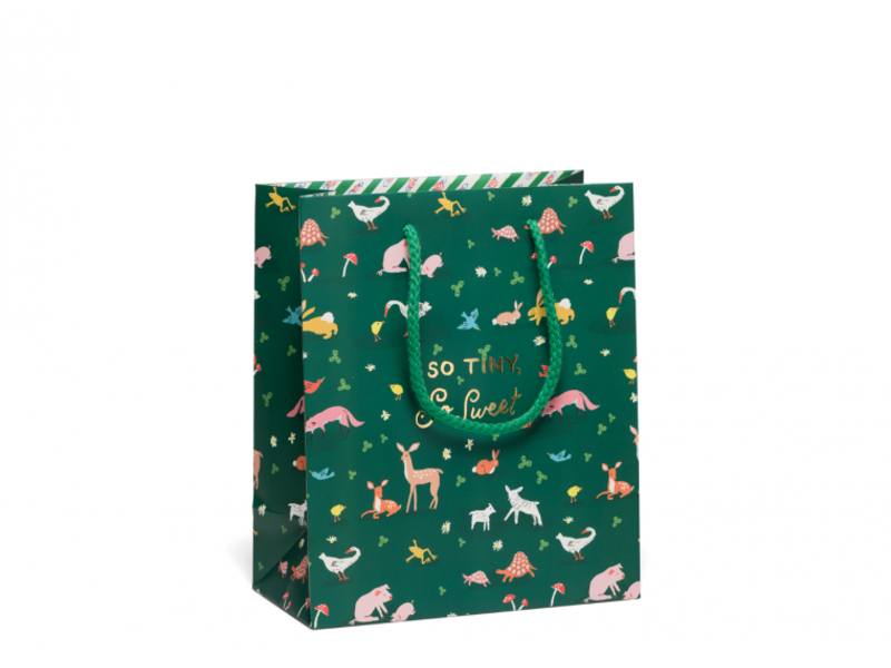 Red Cap Cards Tiny Animals Foil Baby Bag