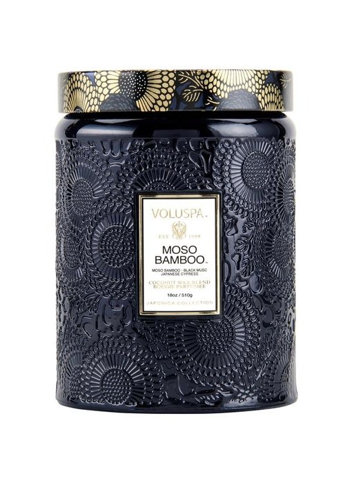 Moso Bamboo - Large Glass Jar Candle