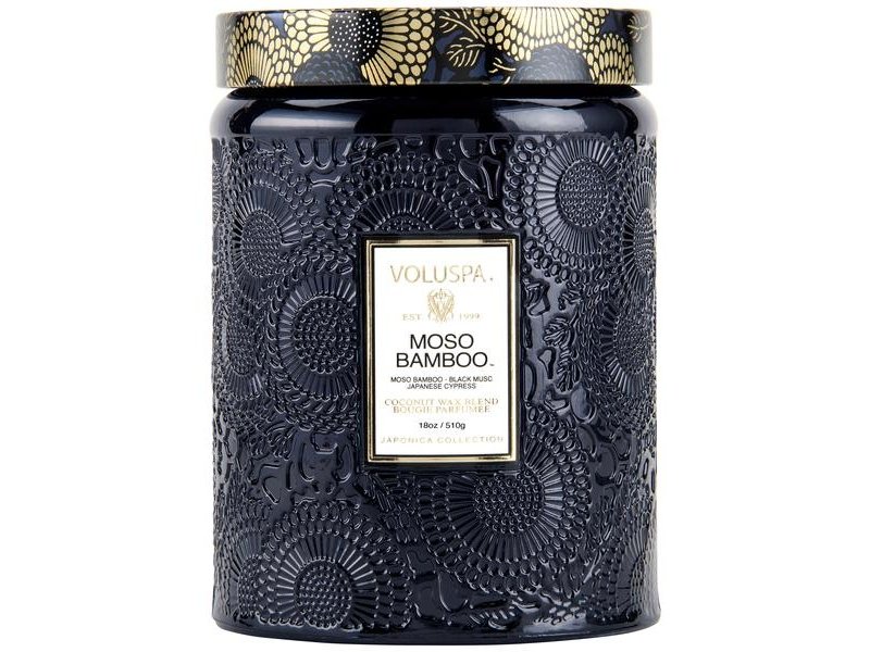 Voluspa Moso Bamboo - Large Glass Jar Candle