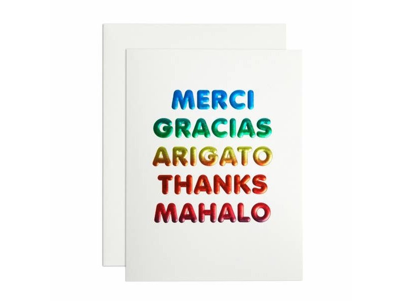 The Social Type Thanks Languages Card