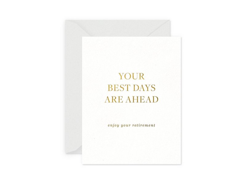 Smitten on Paper Best Days Retirement Greeting Card